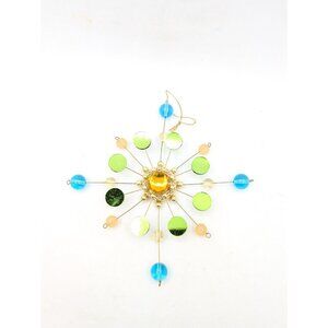 Pier 1 Imports ornament MCM style atomic starburst sputnik christmas unmarked 6"